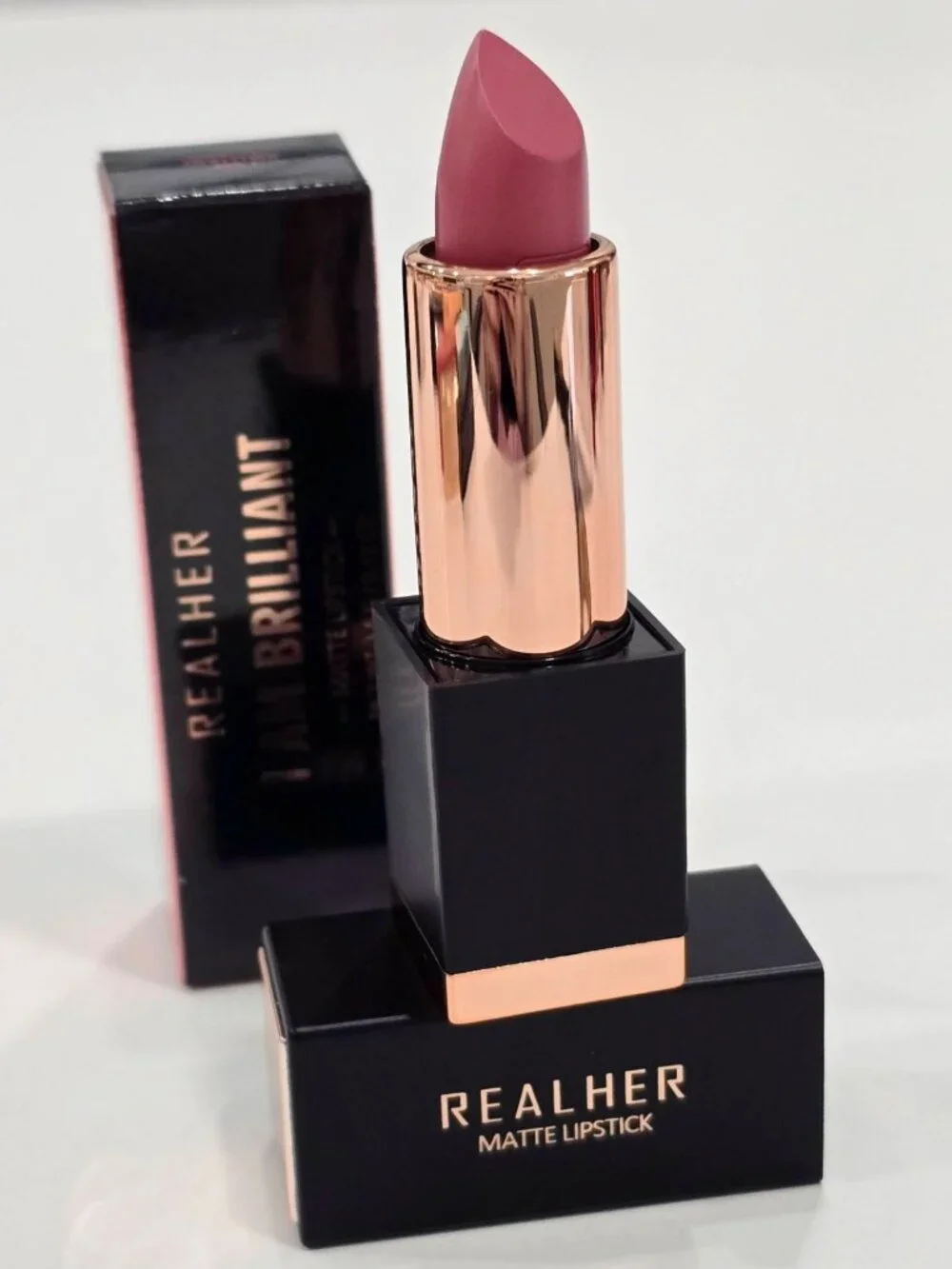 RealHer ✦ Pink Mauve Matte Lipstick ✦ Vegan Cruelty‑Free Hydrating Formula NWT